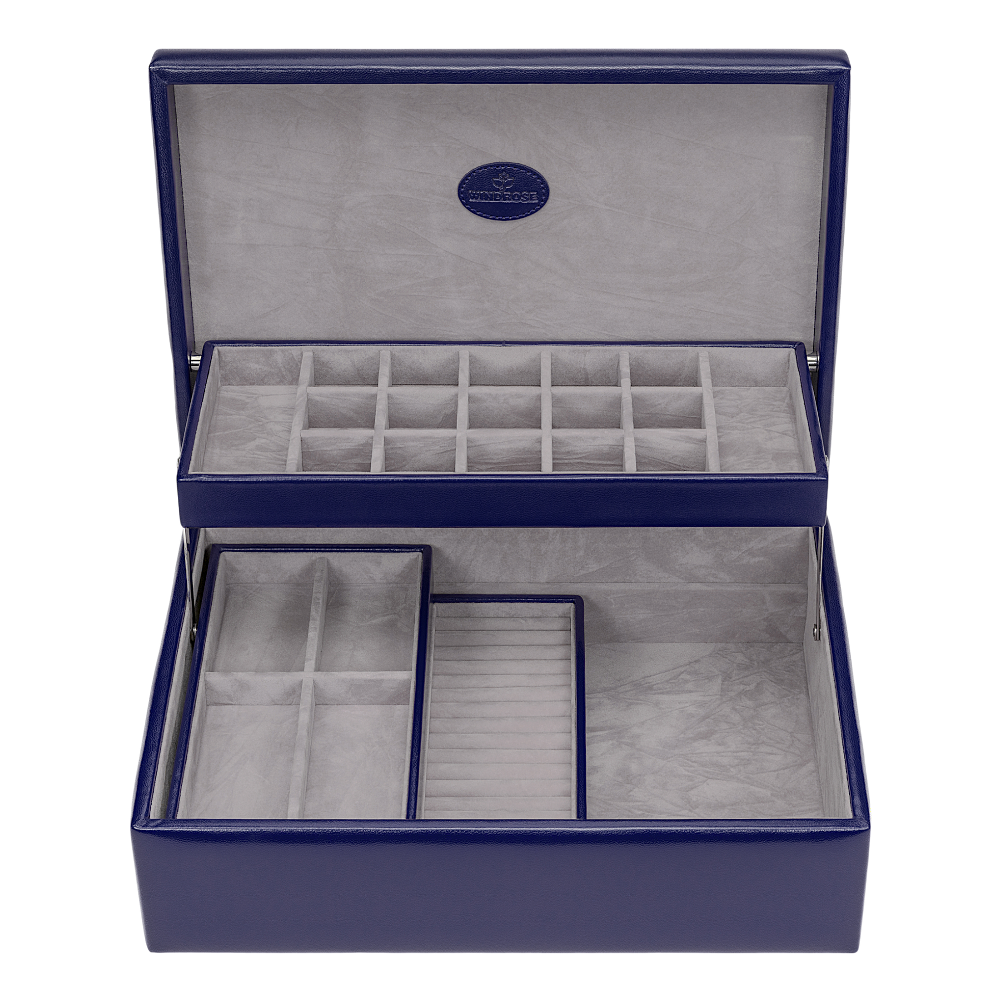Charmbox mit 2 herausnehmbaren Einsätze Merino Moda / dunkelblau