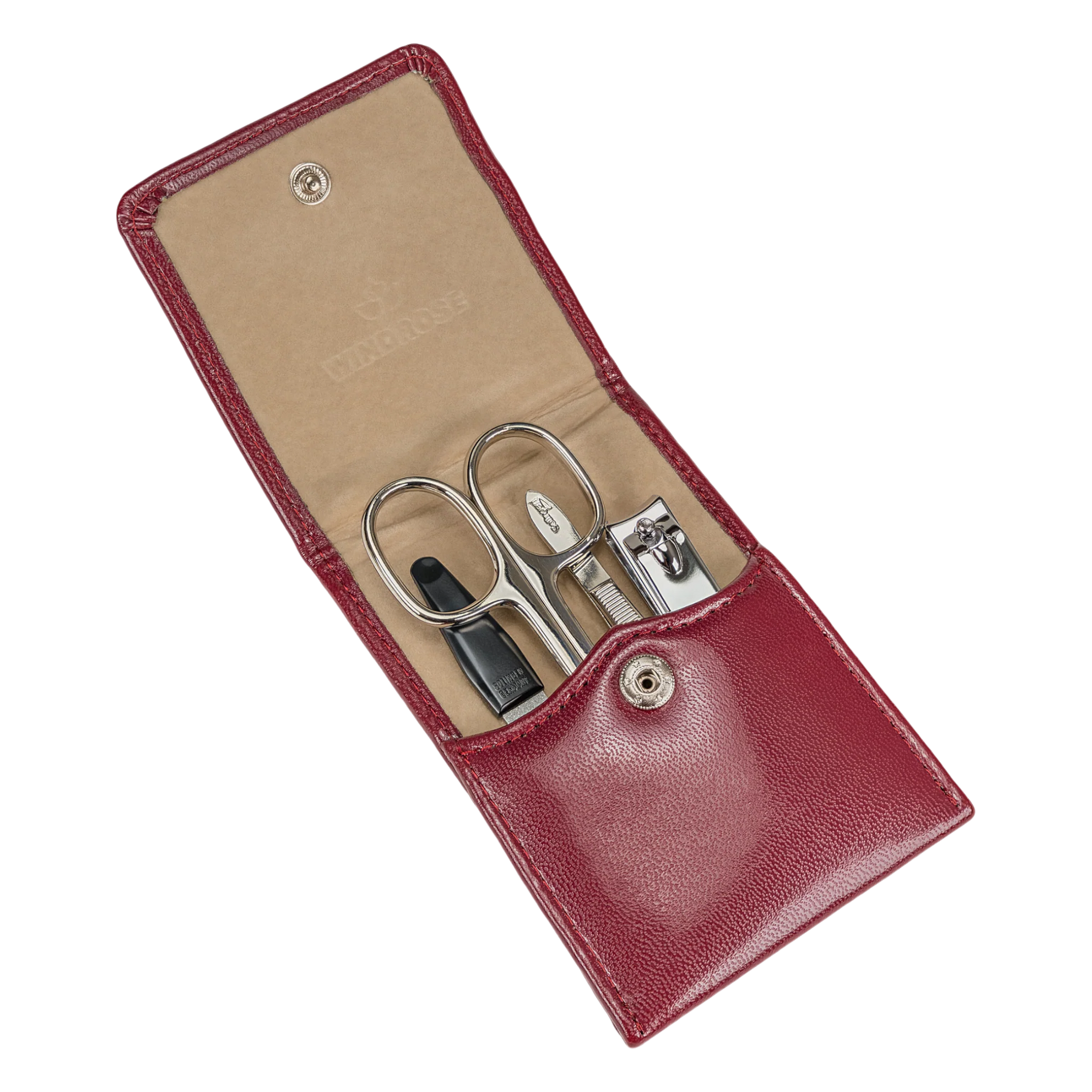 4-piece manicure case Merino / red