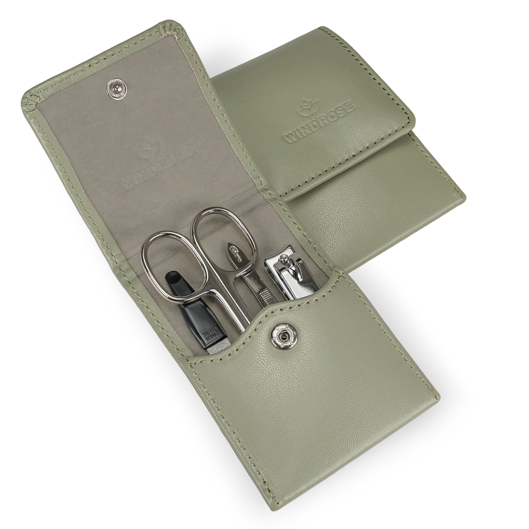 4-piece manicure case Merino Moda / sage