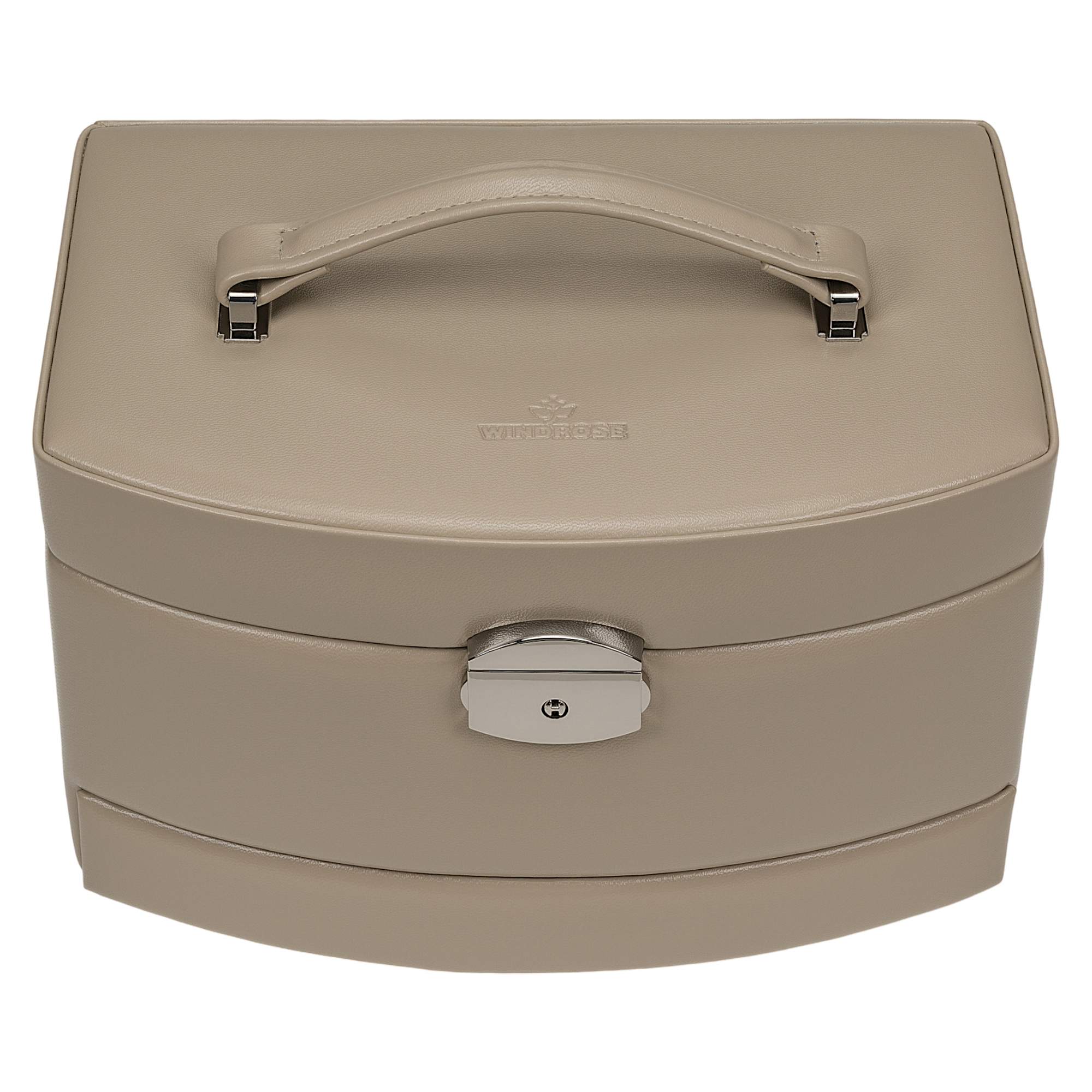 Automatik-Schmuckkoffer mit Reiseeinsatz Merino Moda / beige