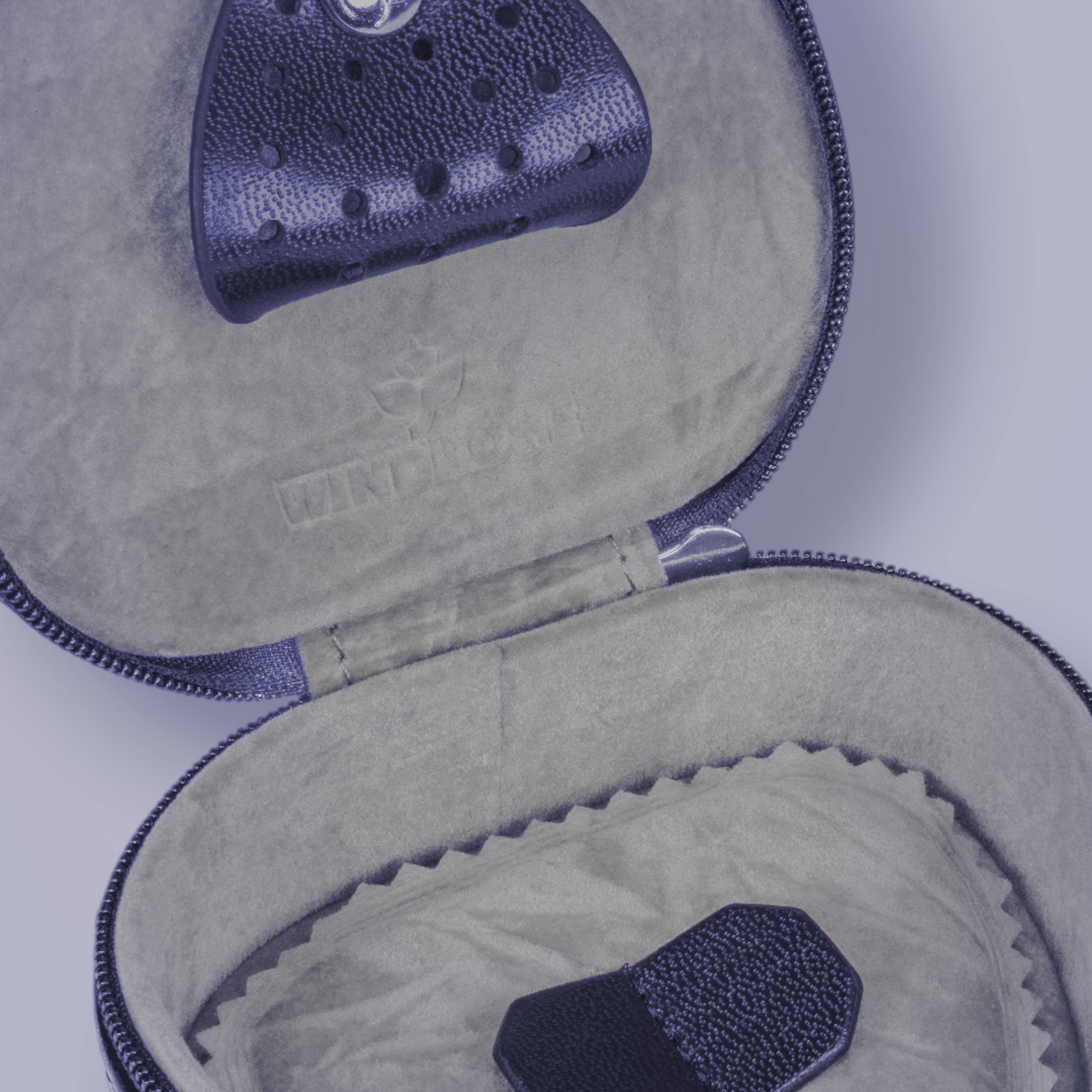 Small heart box Merino Moda / dark blue