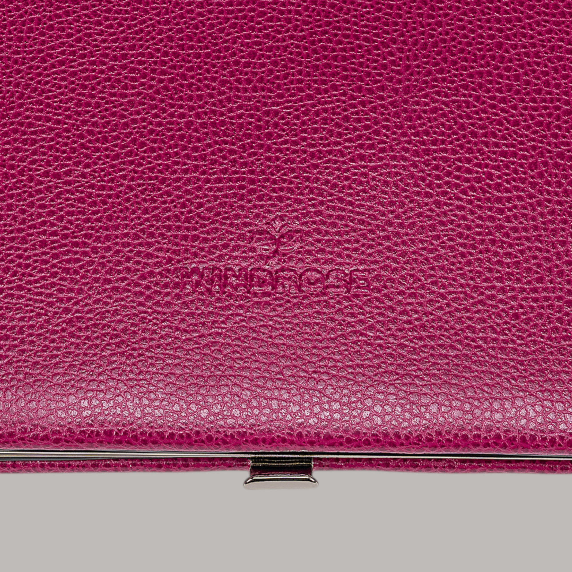 10-piece manicure case Beluga / berry (leather)
