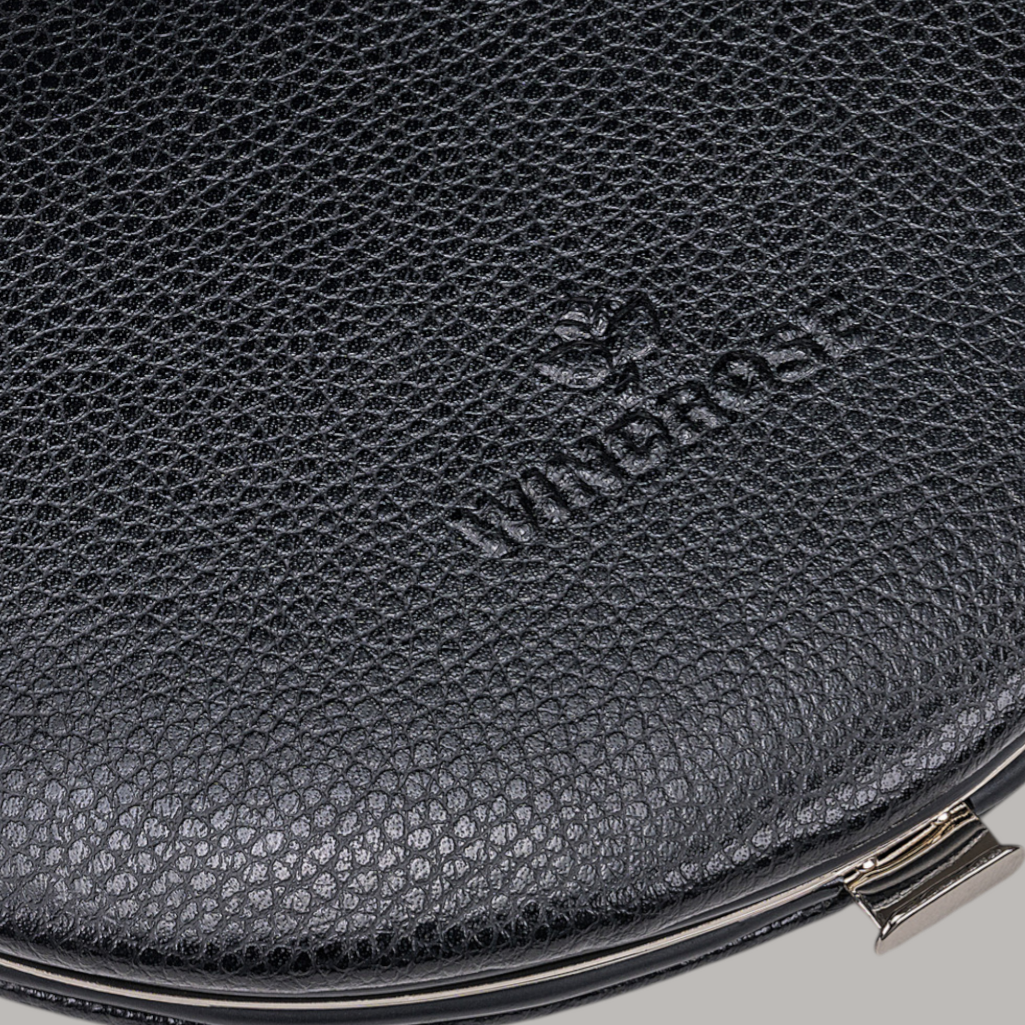 5-piece manicure case Beluga / black (leather)