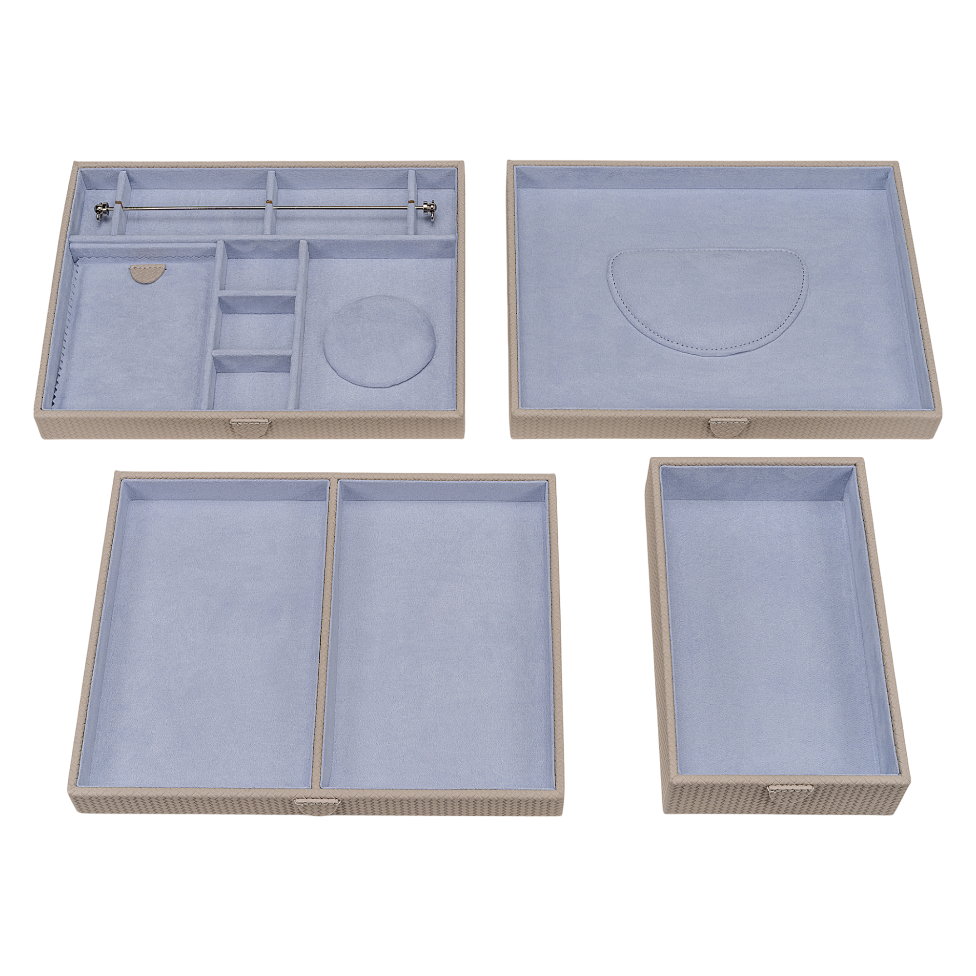 XL jewelry case with travel pouch Corbello / taupe