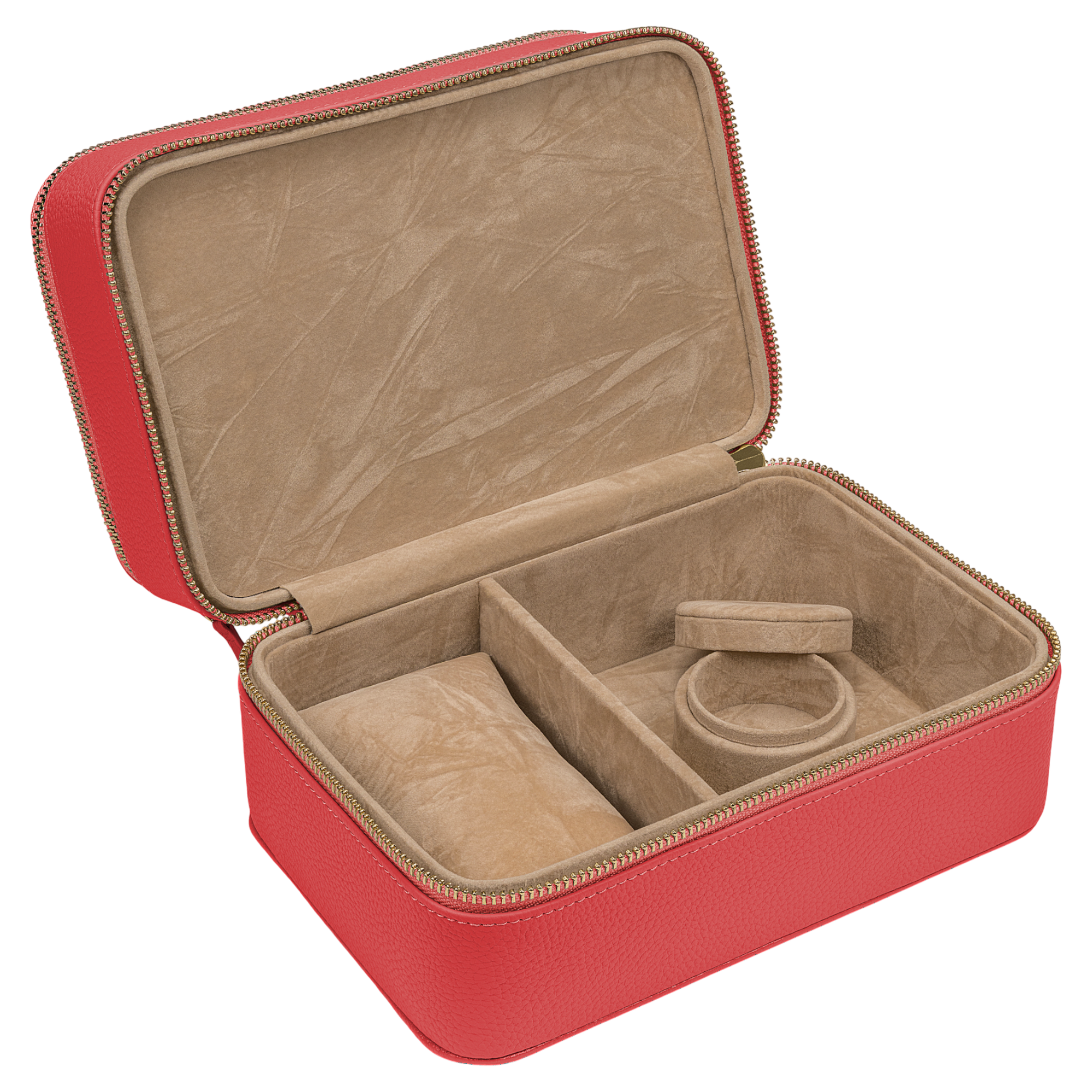 Jewelry case L with zipper Aurora / coral