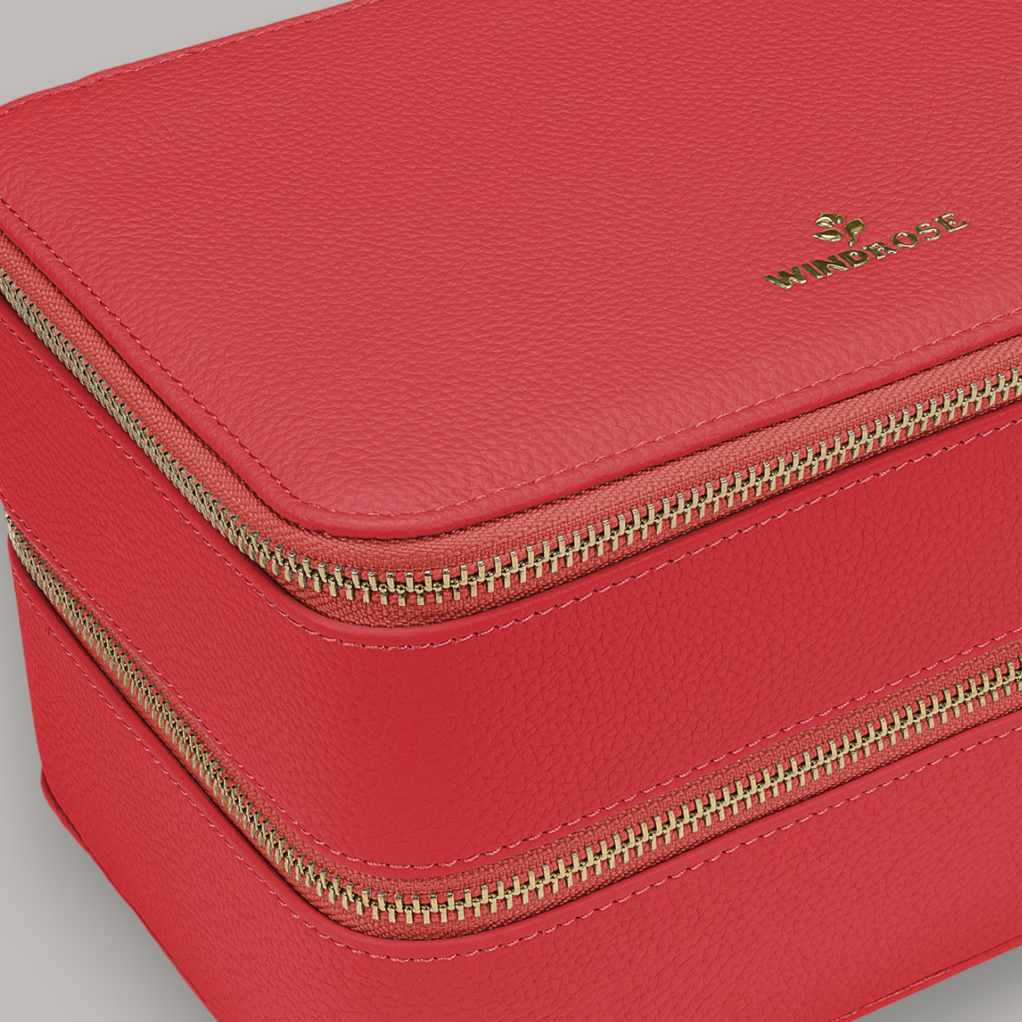 Jewelry case L with zipper Aurora / coral