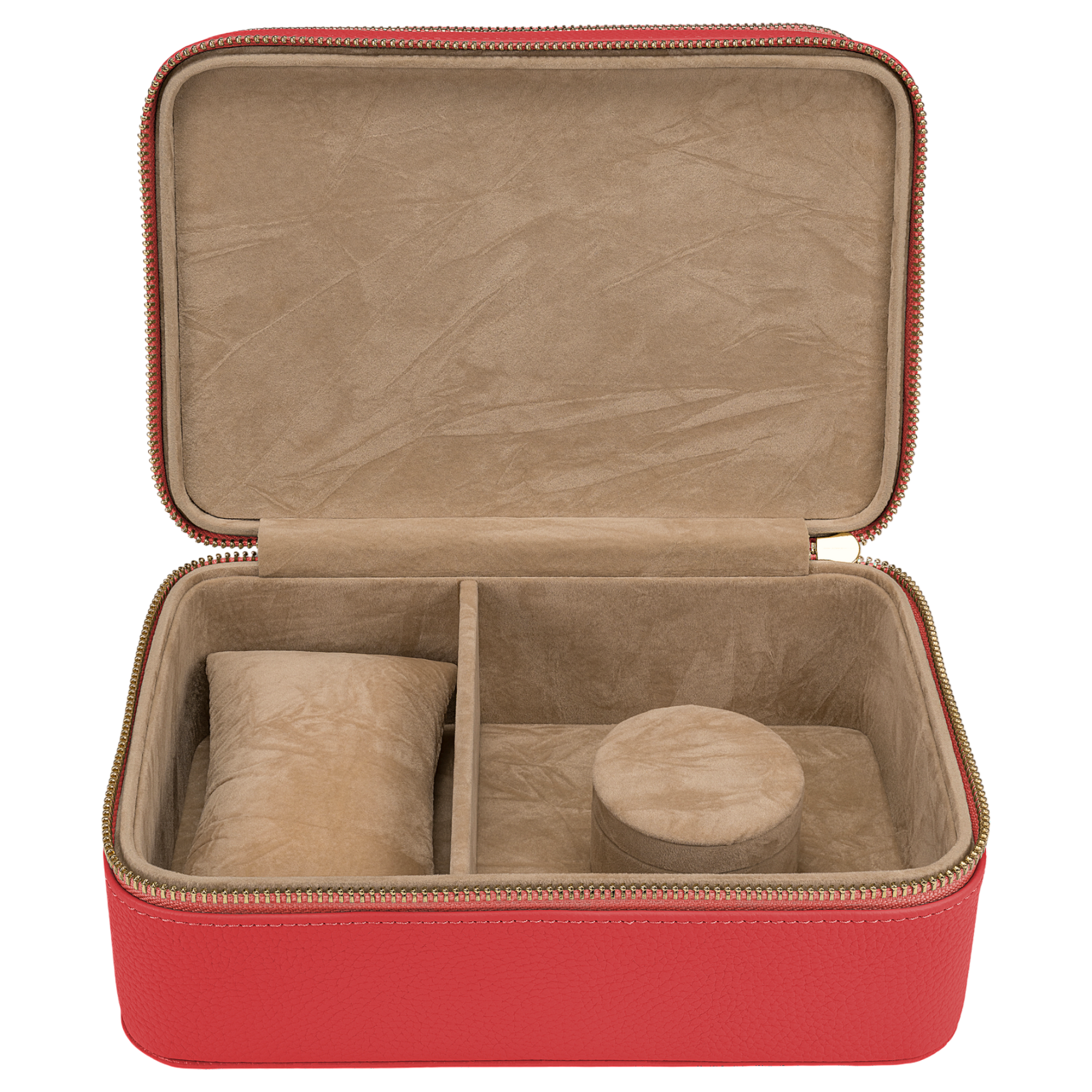 Jewelry case L with zipper Aurora / coral