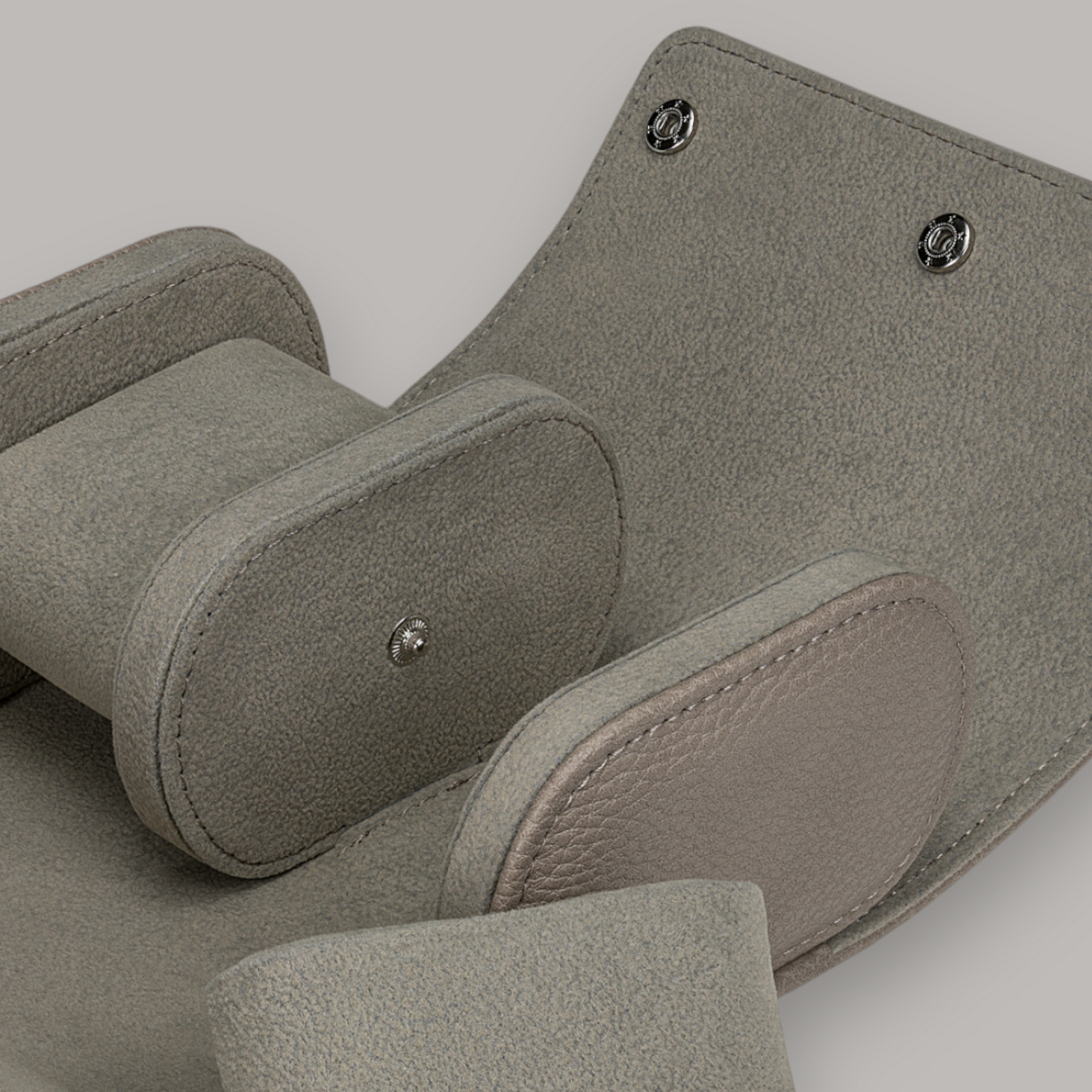 Watch case for 2 watches Tempora / taupe
