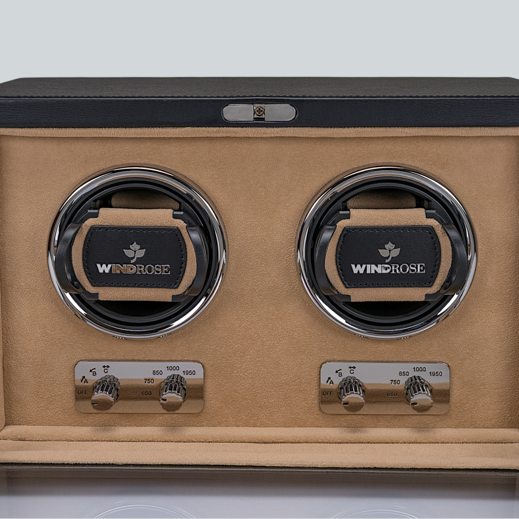 Watch winder 2 watches Ambiance / black (leather)