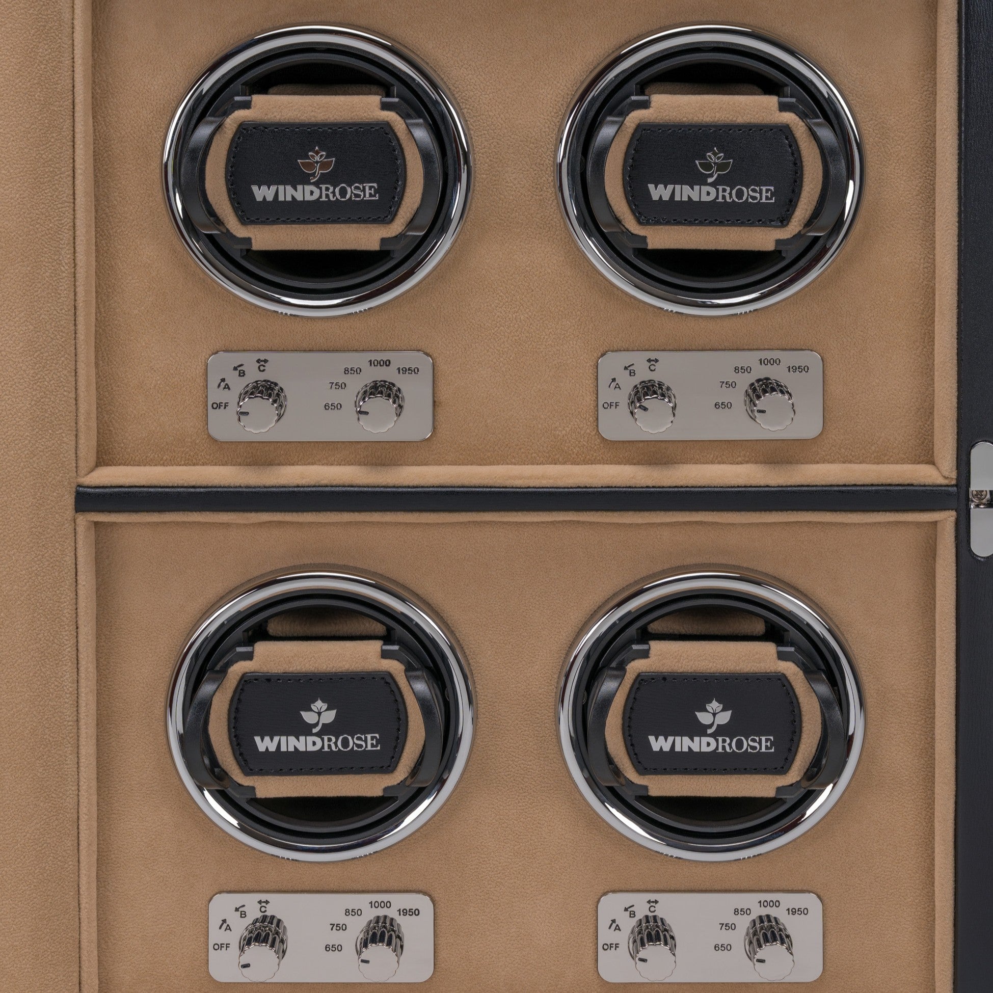 Watch winder 4 watches Ambiance / black (leather)